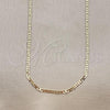 Oro Laminado Basic Necklace, Gold Filled Style Mariner Design, Polished, Golden Finish, 5.222.027.18