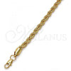 Gold Tone Basic Necklace, Rope Design, Polished, Golden Finish, 04.242.0041.24GT