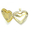 Oro Laminado Locket Pendant, Gold Filled Style Heart Design, Polished, Golden Finish, 05.117.0015