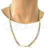 Gold Tone Basic Necklace, Mariner Design, Polished, Golden Finish, 04.242.0033.28GT