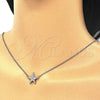 Sterling Silver Pendant Necklace, with White Cubic Zirconia, Polished, Rhodium Finish, 04.336.0101.16