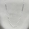 Rhodium Plated Basic Necklace, Polished, Rhodium Finish, 04.213.0004.1.24