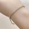Oro Laminado Basic Bracelet, Gold Filled Style Bismark Design, Polished, Tricolor, 04.213.0263.1.07