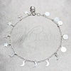 Sterling Silver Fancy Anklet, Moon and Star Design, Polished, Silver Finish, 03.409.0052.10