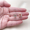 Oro Laminado Huggie Hoop, Gold Filled Style Dragon-Fly Design, Polished, Tricolor, 02.196.0227.12
