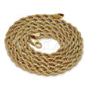 Gold Tone Basic Necklace, Rope Design, Polished, Golden Finish, 04.242.0040.28GT