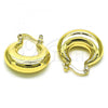 Oro Laminado Small Hoop, Gold Filled Style Hollow Design, Polished, Golden Finish, 02.163.0158.20