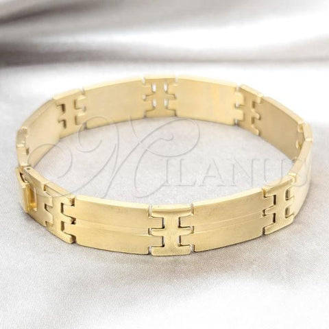 Stainless Steel Solid Bracelet, Polished, Golden Finish, 03.63.22942.09