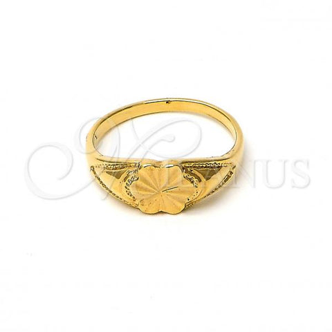 Oro Laminado Elegant Ring, Gold Filled Style Diamond Cutting Finish, Golden Finish, 5.173.032.08 (Size 8)