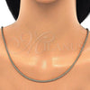 Oro Laminado Basic Necklace, Gold Filled Style Rope Design, Polished, Golden Finish, 5.222.036.20