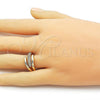 Oro Laminado Multi Stone Ring, Gold Filled Style with White Micro Pave, Polished, Golden Finish, 01.266.0067
