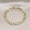 Oro Laminado Basic Bracelet, Gold Filled Style Mariner Design, Polished, Golden Finish, 5.222.021.08