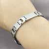 Stainless Steel Solid Bracelet, Polished, Steel Finish, 03.114.0345.1.08