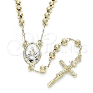 Gold Filled Jewelry — Medium Rosary Caridad del Cobre and Crucifix Design — main product view — SKU 131889 | Oro Laminado joyería — Medium Rosary Caridad del Cobre and Crucifix diseño — SKU 131889