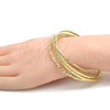 Oro Laminado Set Bangle, Gold Filled Style Diamond Cutting Finish, Golden Finish, 07.59.0063.06 (13 MM Thickness, Size 6 - 2.75 Diameter)