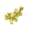 Oro Laminado Fancy Pendant, Gold Filled Style Teddy Bear Design, Polished, Golden Finish, 05.341.0069