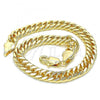Oro Laminado Basic Bracelet, Gold Filled Style Polished, Golden Finish, 04.63.1404.08