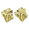 Oro Laminado Stud Earring, Gold Filled Style Polished, Golden Finish, 02.385.0030