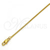 Oro Laminado Basic Necklace, Gold Filled Style Rat Tail Design, Polished, Golden Finish, 04.317.0001.32