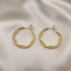 Oro Laminado Medium Hoop, Gold Filled Style Polished, Golden Finish, 02.163.0206.30