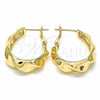 Oro Laminado Huggie Hoop, Gold Filled Style Polished, Golden Finish, 02.170.0287.25