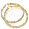 Oro Laminado Extra Large Hoop, Gold Filled Style Diamond Cutting Finish, Golden Finish, 02.170.0125.70