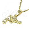 Oro Laminado Fancy Pendant, Gold Filled Style Golden Finish, 5.180.036