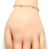 Oro Laminado Fancy Bracelet, Gold Filled Style Polished, Golden Finish, 03.318.0006.08