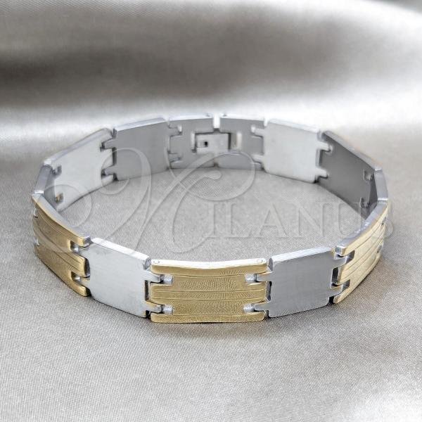Stainless Steel Fancy Bracelet, Polished, Two Tone, 03.63.22910.09