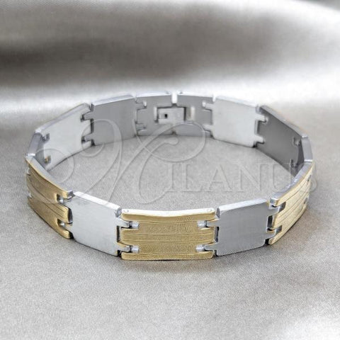 Stainless Steel Fancy Bracelet, Polished, Two Tone, 03.63.22910.09