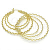 Oro Laminado Large Hoop, Gold Filled Style Diamond Cutting Finish, Golden Finish, 02.168.0046.55