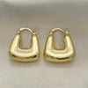 Oro Laminado Small Hoop, Gold Filled Style Chunky Design, Polished, Golden Finish, 02.163.0177.25