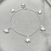 Sterling Silver Fancy Bracelet, Rattle Charm and Elephant Design, Polished, Silver Finish, 03.399.0002.07