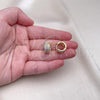 Oro Laminado Huggie Hoop, Gold Filled Style with Amethyst and White Micro Pave, Polished, Golden Finish, 02.210.0039.10.15