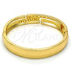 Gold Tone Individual Bangle, with White Crystal, Polished, Golden Finish, 07.252.0028.05.GT (13 MM Thickness, Size 5 - 2.50 Diameter)