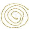 Gold Tone Basic Necklace, Polished, Golden Finish, 04.213.0004.24.GT