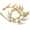 Oro Laminado Charm Bracelet, Gold Filled Style key Design, Polished, Golden Finish, 03.105.0073.10