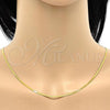 Stainless Steel Basic Necklace, Polished, Golden Finish, 04.238.0017.1.18