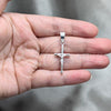 Sterling Silver Religious Pendant, Cross Design, Polished, Silver Finish, 05.392.0106