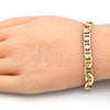 Oro Laminado Basic Bracelet, Gold Filled Style Mariner Design, Polished, Golden Finish, 5.222.023.08