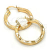 Oro Laminado Medium Hoop, Gold Filled Style Chunky Design, Polished, Golden Finish, 02.170.0072.30