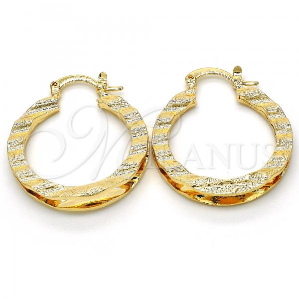 Oro Laminado Small Hoop, Gold Filled Style Polished, Golden Finish, 02.170.0199.1.25