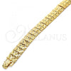 Oro Laminado Fancy Bracelet, Gold Filled Style Diamond Cutting Finish, Golden Finish, 03.100.0058.07