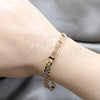 Stainless Steel Solid Bracelet, Elephant Design, Polished, Tricolor, 03.63.22981.08