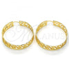 Oro Laminado Medium Hoop, Gold Filled Style Matte Finish, Golden Finish, 02.122.0089.45