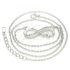 Sterling Silver Pendant Necklace, Infinite Design, with White Micro Pave, Polished, Rhodium Finish, 04.336.0142.16