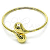 Oro Laminado Individual Bangle, Gold Filled Style Teardrop and Hollow Design, Polished, Golden Finish, 07.60.0004