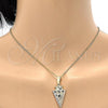 Oro Laminado Fancy Pendant, Gold Filled Style Diamond Cutting Finish, Tricolor, 5.182.041
