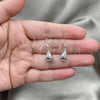 Sterling Silver Long Earring, Hollow Design, Polished, Silver Finish, 02.392.0032