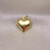 Oro Laminado Fancy Pendant, Gold Filled Style Heart Design, Polished, Golden Finish, 05.368.0002